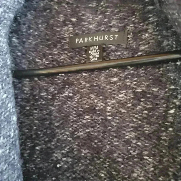 Parkhurst Tweed Knit Open Front Jacket Sweater medium stylish - Picture 4 of 7
